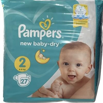 Подгузники Pampers New Baby-Dry Mini размер 2, 4-8 кг, 27 шт