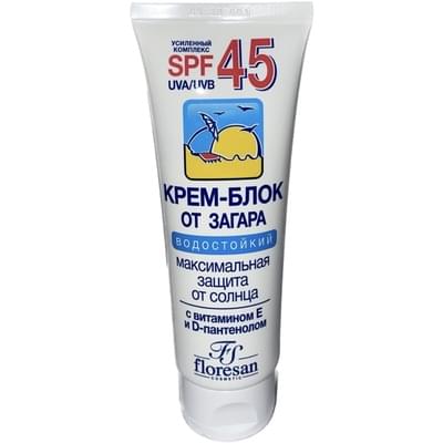 Крем-Блок Floresan Высокая защита для безопасного загара (Ф-113) SPF 45 60 г