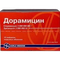 Дорамицин таблетки 3 млн. МЕ №10 (блистер)