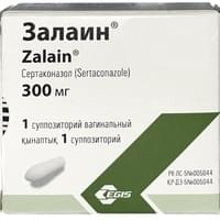 Залаин суппозитории вагинал. по 300 мг №1 (блистер)