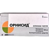 Орнисид таблетки вагинал. по 500 мг №5 (блистер)
