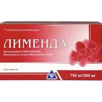 Лименда суппозитории вагинал. 750 мг + 200 мг №7 (блистер)