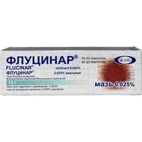 Флуцинар мазь д/нар. прим. 0,025% по 15 г (туба)