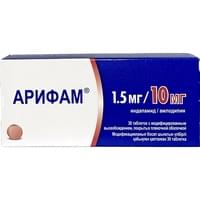 Арифам таблетки 1,5 мг / 10 мг №30 (2 блистера х 15 таблеток)