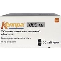 Кеппра таблетки по 1000 мг №30 (3 блистера х 10 таблеток)