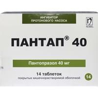 Пантап 40 таблетки по 40 мг №14 (блистер)