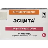 Эсцита таблетки по 20 мг №14 (блистер)